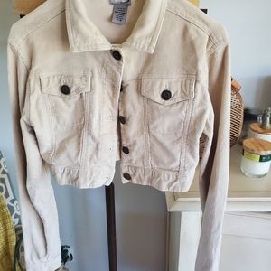 Y2K Rave Tan Corduroy Jacket Medium